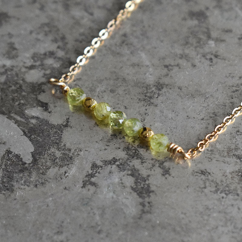 Peridot & Gold Necklace