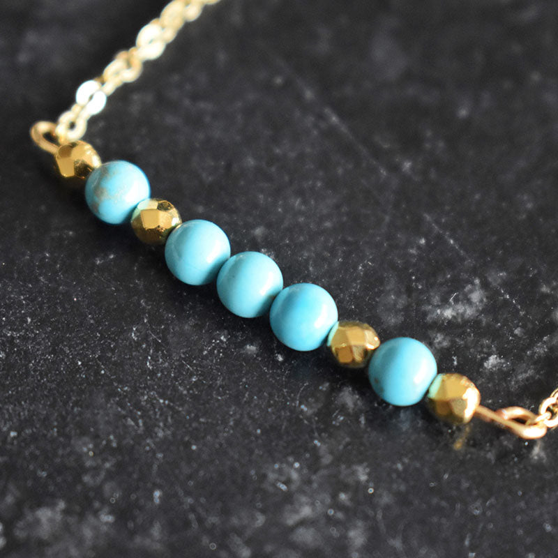 Turquoise & Gold Necklace