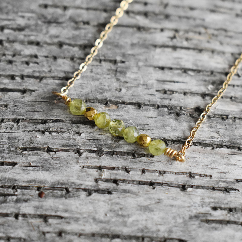 Peridot & Gold Necklace