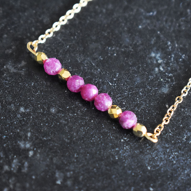 Ruby & Gold Necklace