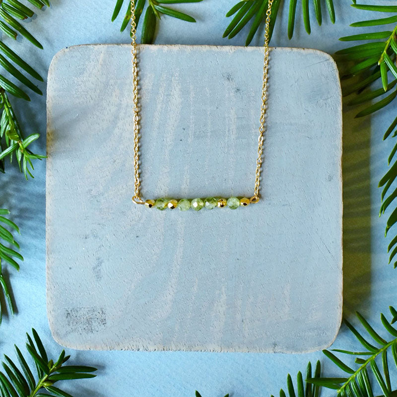 Peridot & Gold Necklace