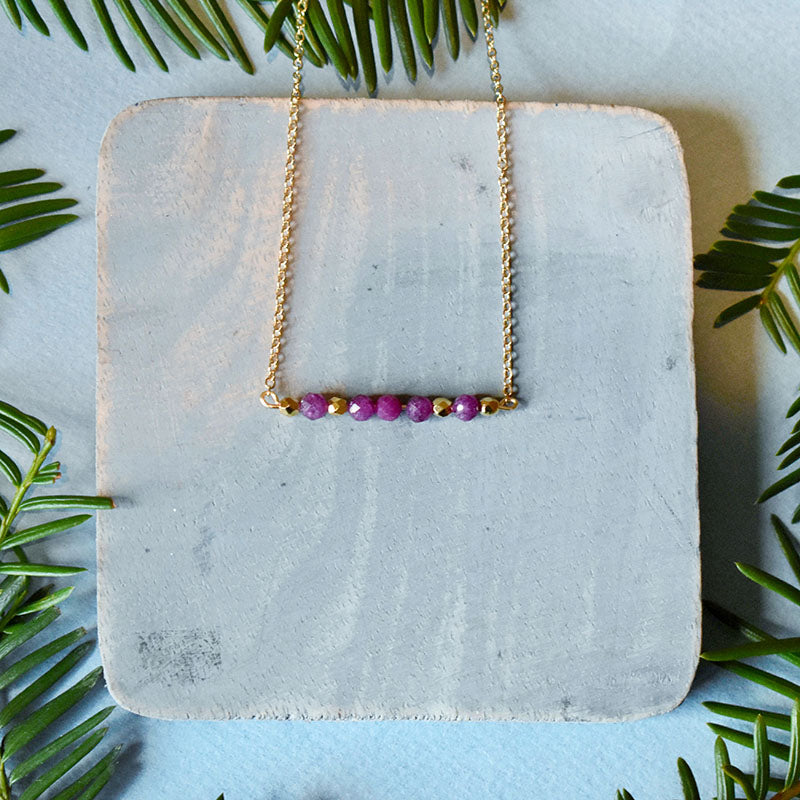 Ruby & Gold Necklace