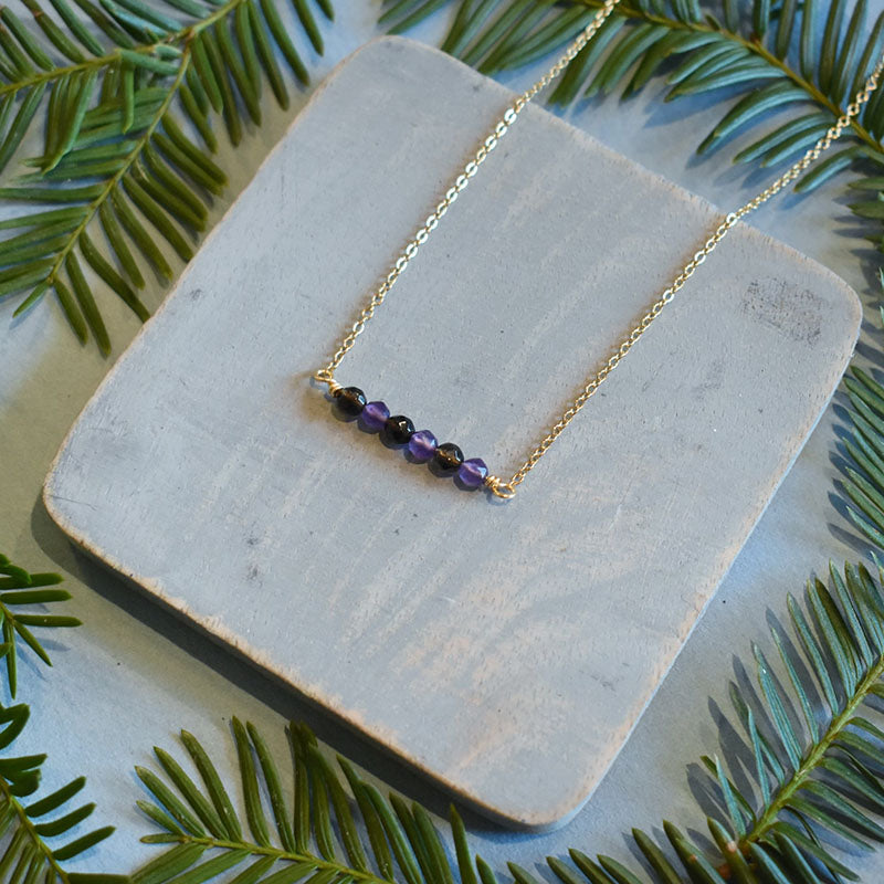 February & Pisces Gold Necklace
