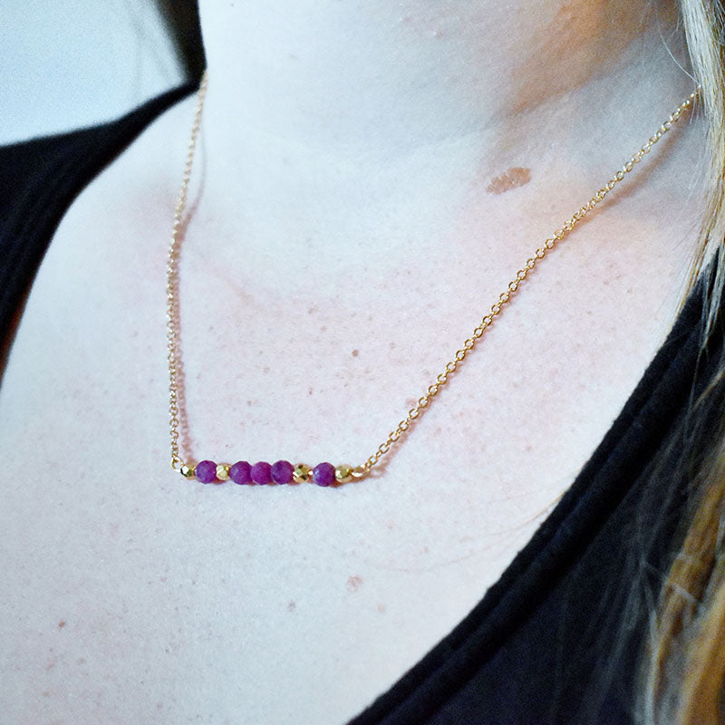 Ruby & Gold Necklace