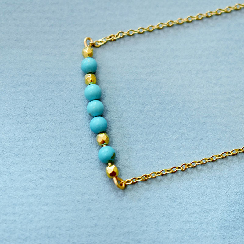 Turquoise & Gold Necklace