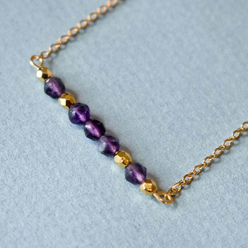 Amethyst & Gold Necklace