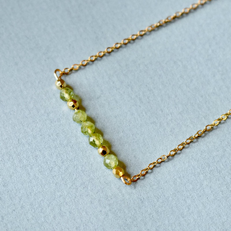 Peridot & Gold Necklace