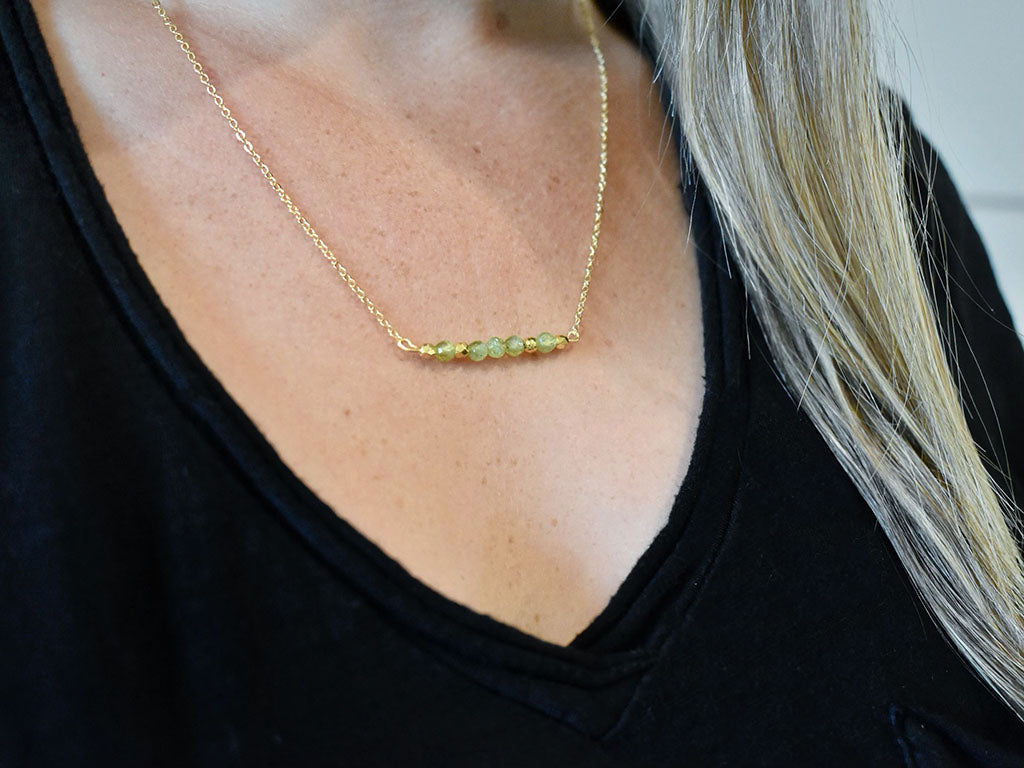 Peridot & Gold Necklace