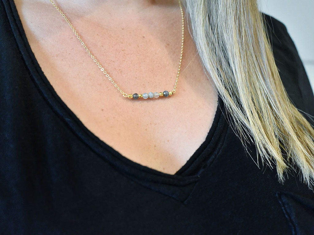 Labradorite & Gold Necklace
