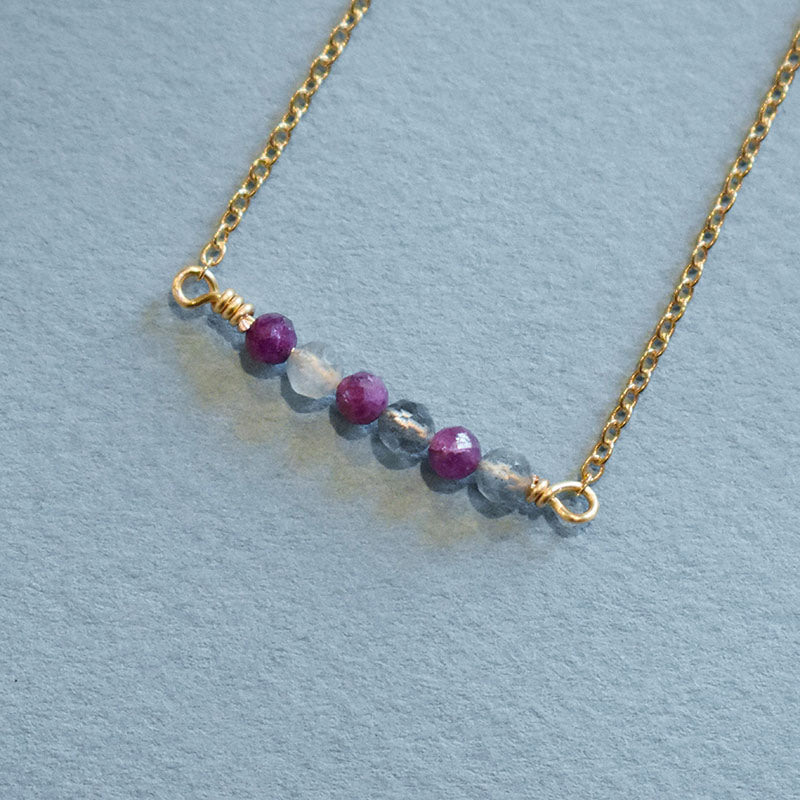 July & Cancer Gold Necklace