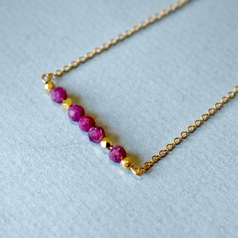 Ruby & Gold Necklace