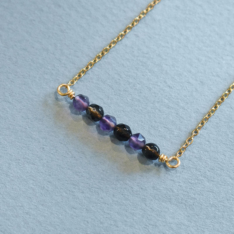 February & Pisces Gold Necklace