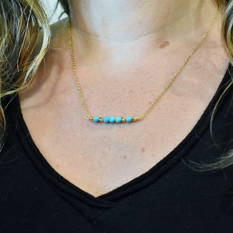 Turquoise & Gold Necklace