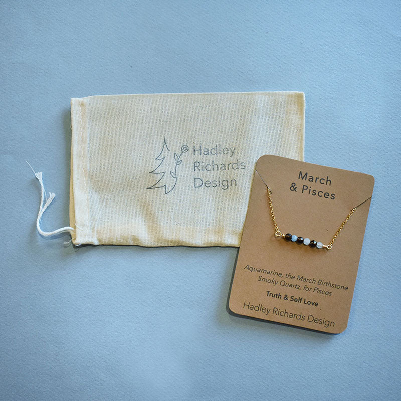March & Pisces Gold Necklace