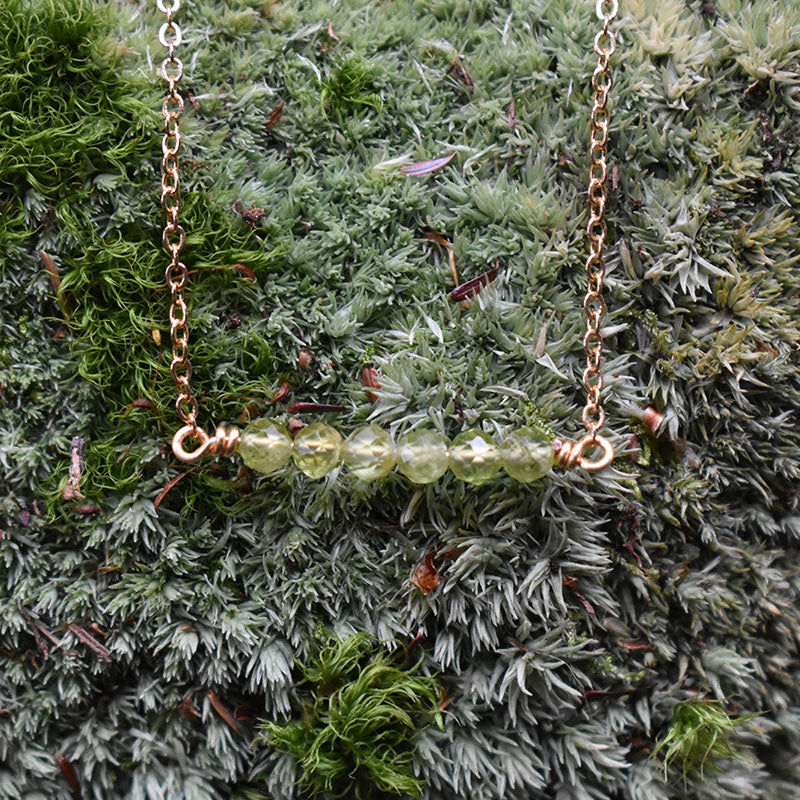 Peridot & Gold Necklace