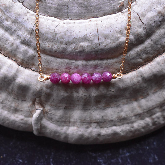 Ruby & Gold Necklace