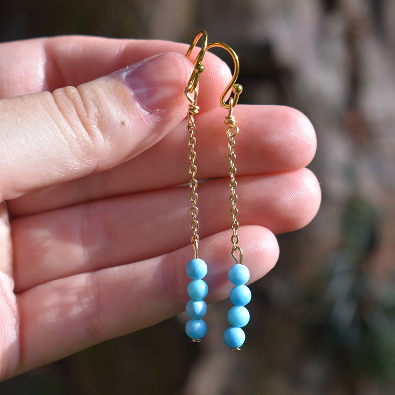 Turquoise Howlite Earrings