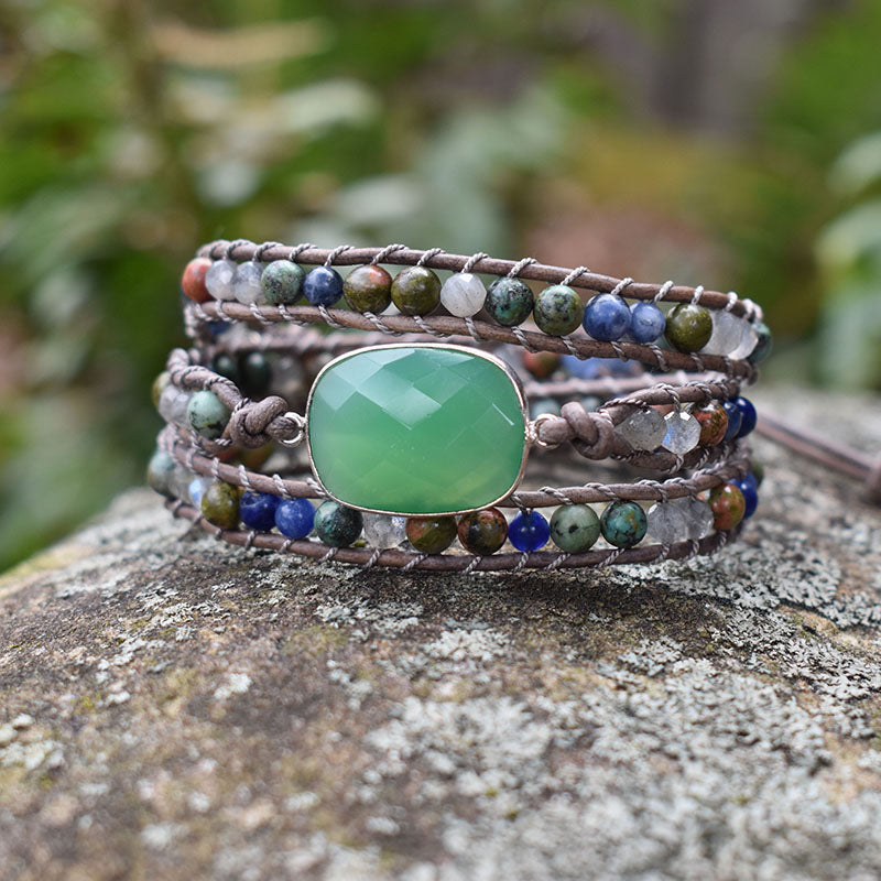 Mountain & Chrysoprase - 3 Wrap