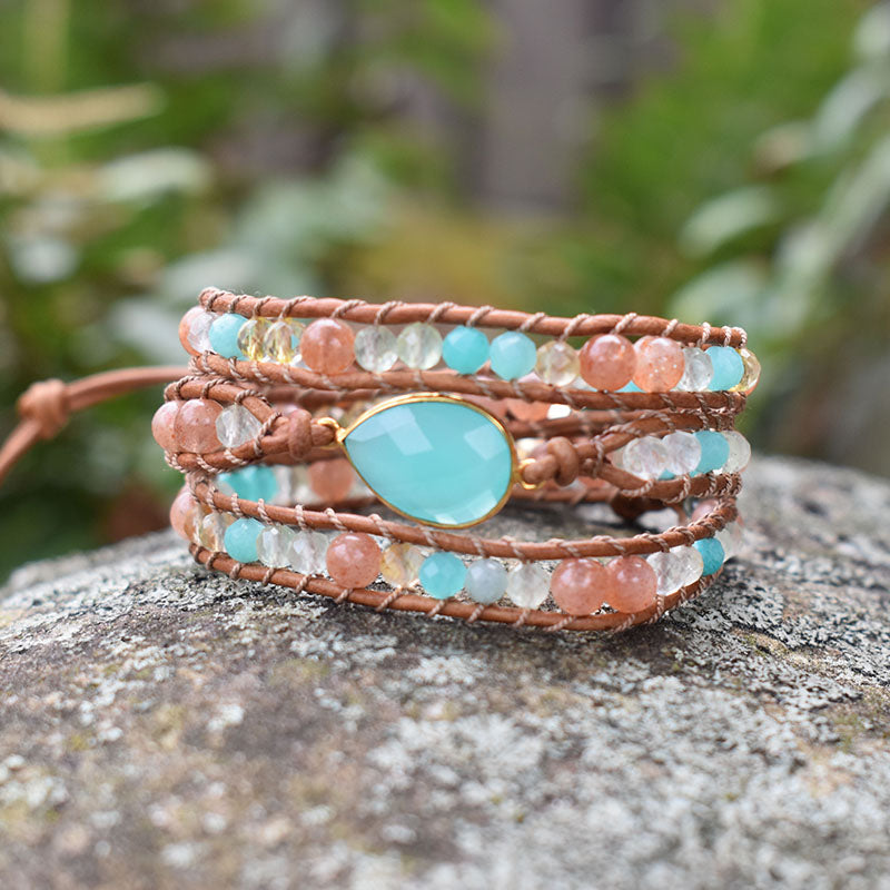 Island & Chalcedony - 3 Wrap