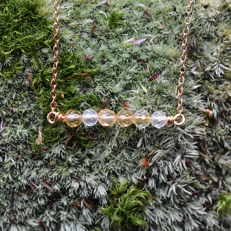 Citrine & Gold Necklace