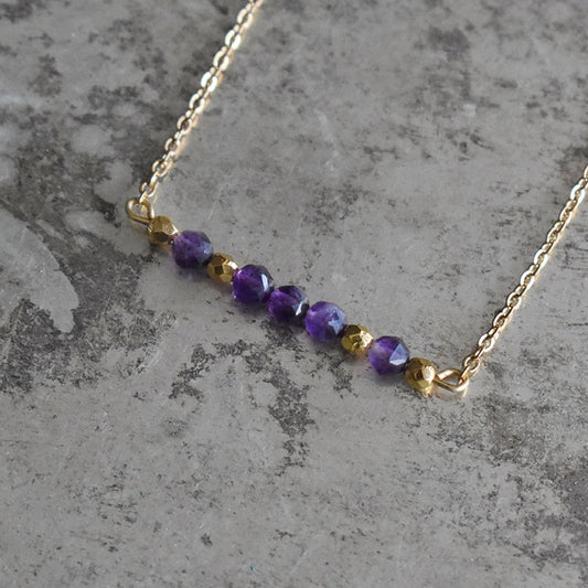 Amethyst & Gold Necklace