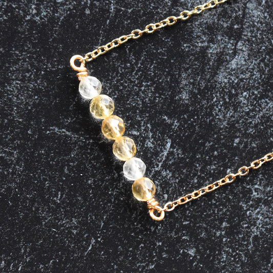 Citrine & Gold Necklace