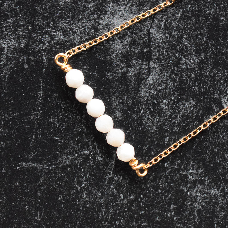 Moonstone & Gold Necklace