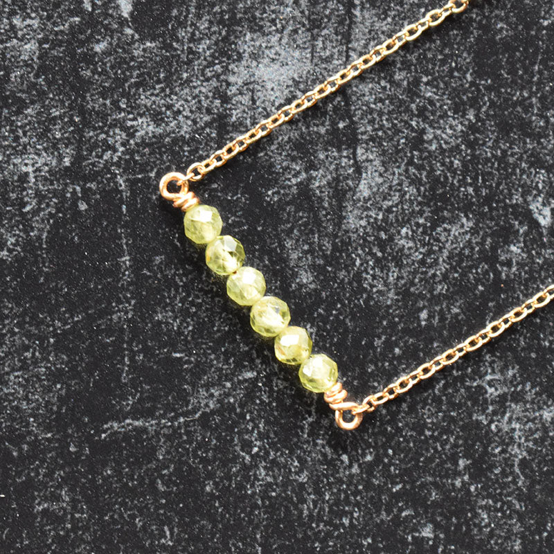 Peridot & Gold Necklace
