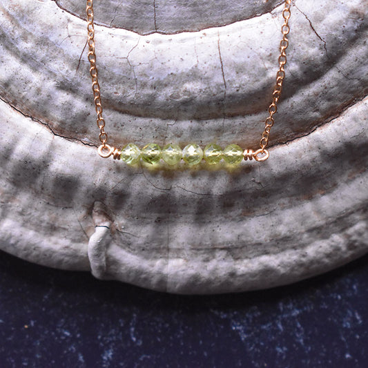 Peridot & Gold Necklace