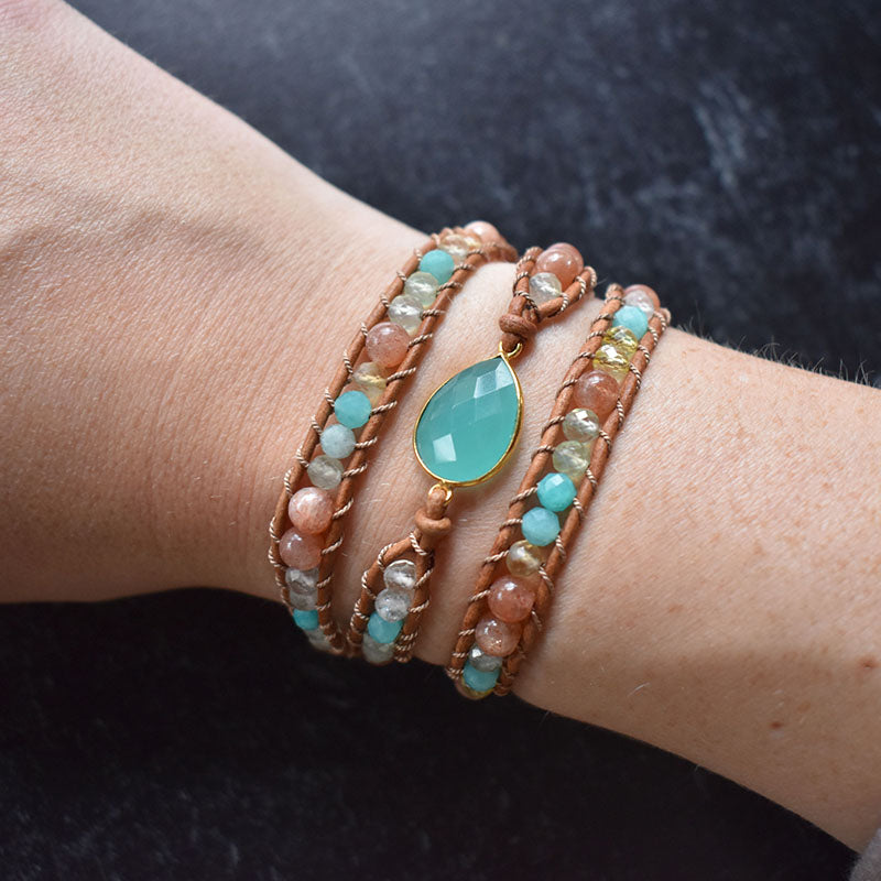 Island & Chalcedony - 3 Wrap