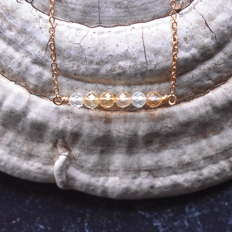 Citrine & Gold Necklace