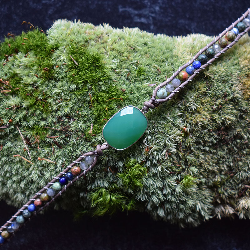 Mountain & Chrysoprase - 3 Wrap