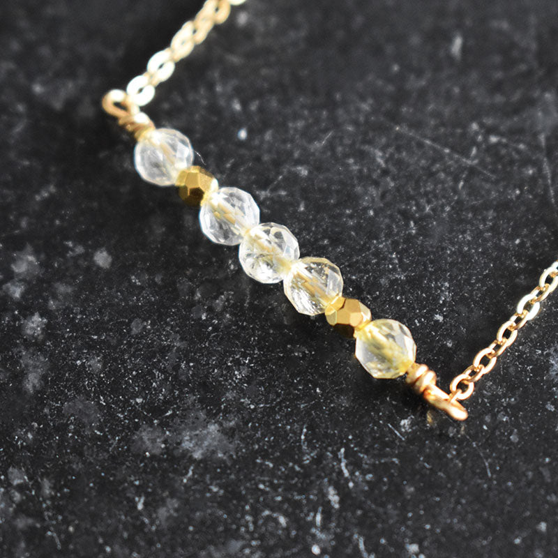 Citrine & Gold Necklace