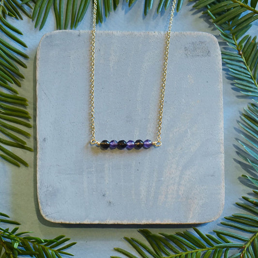 February & Pisces Gold Necklace