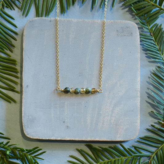 November & Sagittarius Gold Necklace