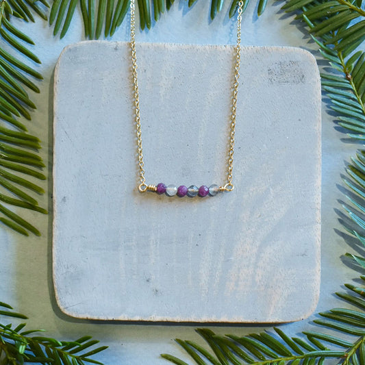 July & Cancer Gold Necklace