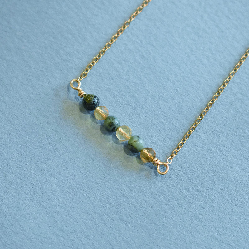 November & Sagittarius Gold Necklace